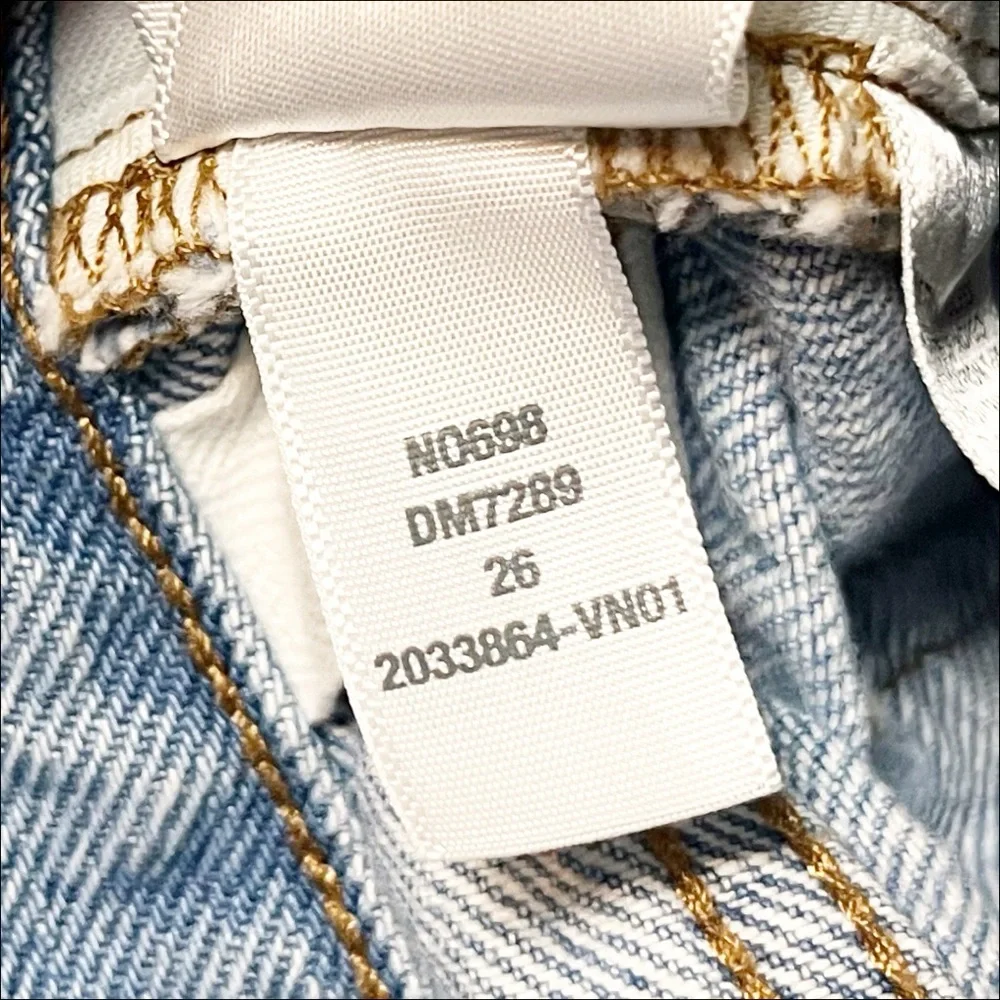 Madewell‎ Curvy Low-Slung Straight Jeans 26 light wash 100% cotton crossover